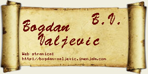 Bogdan Valjević vizit kartica